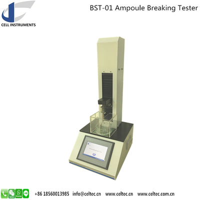 China GLASS AMPOULE NECK BREAKING STRENGTH TESTER DIN/ISO 9187 AMPUL BREAK FORCE PACKAGING TESTING EQUIPMENT supplier