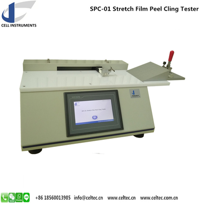 China Pvc Wrapping Film Cling Peeling Force Test Machine Model Spc-01 Stretch Film Two Layer Wrapping Force Tester supplier