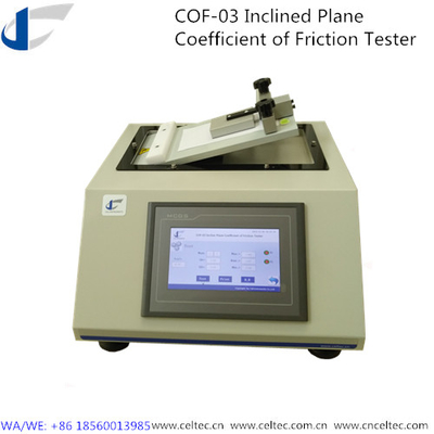 INCLINED PLANE COEFFICIENT OF FRICTION TESTER STATIC COF TESTER SLIP SURFACE COF TESTER ASTM D 4918, ASTM D 202